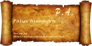 Palya Alexandra névjegykártya