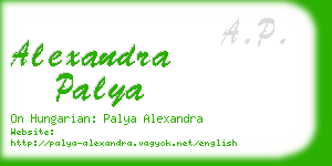 alexandra palya business card